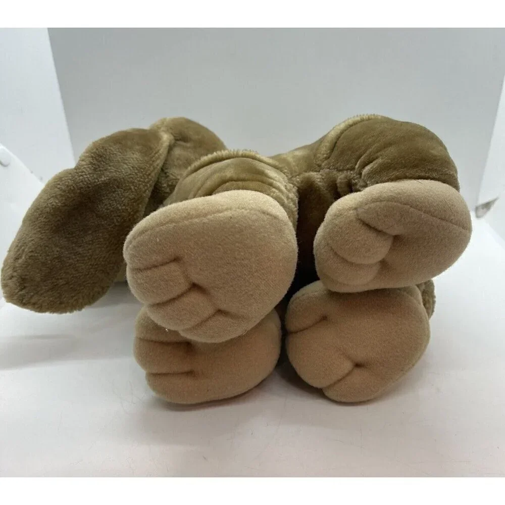 Vintage Tonka 1990 Pooch Patrol Brown Plush Hound Dog Posable Grinning Face Toy
